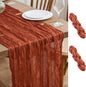 Asee'm 2pcs Terracotta Fall Cheesecloth Table Runner 10FT Boho Burnt Orange | by Aseem