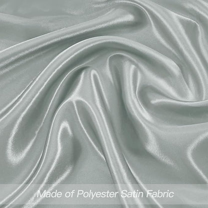 P Pothuiny 12 Pcs Silver Satin Napkins 17 x 17 Inch, Satin Cloth Napkins | - Image 4