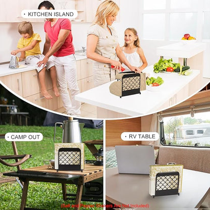 Napkin Holder for Table,MetalIron Modern Napkin Holder for Kitchen Dining Cocktail Napkin Holders for Paper Napkins Mail Bills Suitable for All Dining Room Decors Black