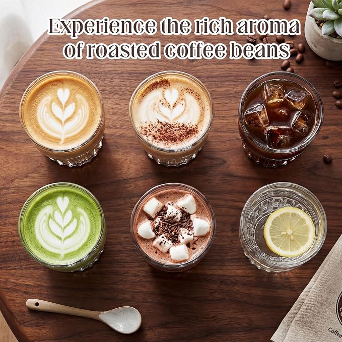 6 Pack 11 oz Drinking Glasses Stackable Iced Latte Coffee Cup, Beer Cocktail - Image 5