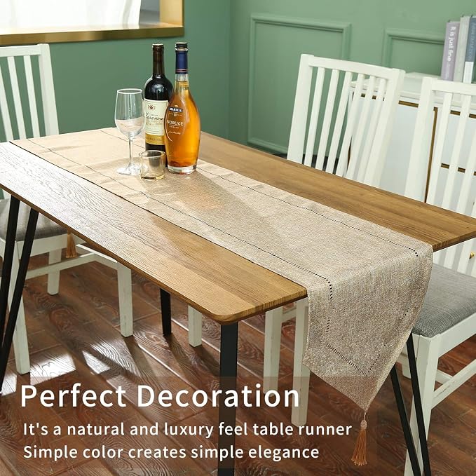 Tosewever Decorative Linen Table Runner - Image 3