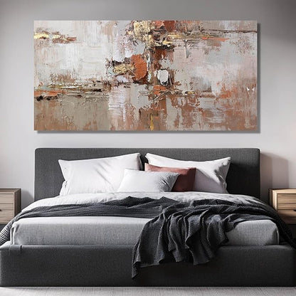 MLART99 Modern Colorful Artwork Abstract Wall Decor for Living Room 24"x48" Large Wall Art Minimalist Pictures Neutral Poster for Bedroom living room Kicten Decorative