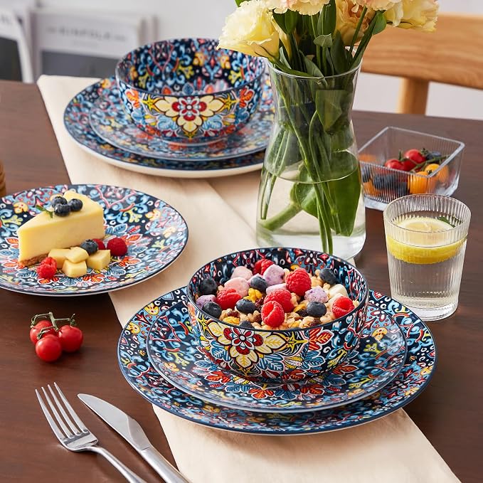 vancasso 12 Pieces Dinnerware Sets, Porcelain Dishes Set - Image 7