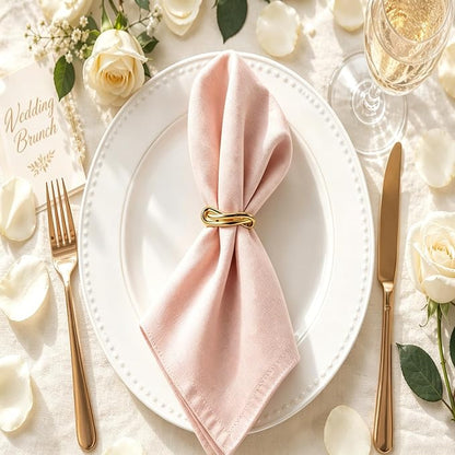 12Pcs Gold Infinity Knot Napkin Rings, Metal Decorative Napkin Holders - Image 7