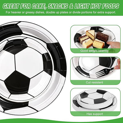 100 Pcs Disposable Soccer Party Tableware Set - Image 3