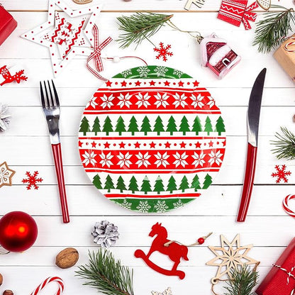 Gerrii 60 Pcs Christmas Party Plates 7 Inch Xmas Holiday Disposable Paper - Image 5