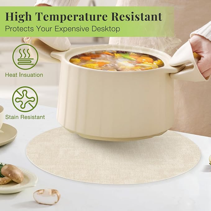 Fyvva Placemats Set of 8, Stain & Scratch Resistant, - Image 3
