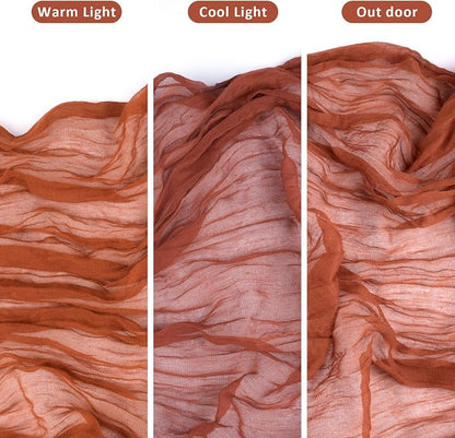 Cheesecloth Table Runner, 120 Inch 10 FT, Terracotta | 1 Pack, 35x120 Inches - Image 5