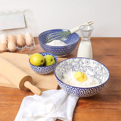 Selamica Ceramic Large Salad Bowls Set, 53 OZ Pho Bowls 8 Inch Soup Bowls - Image 5