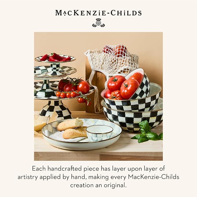 MACKENZIE-CHILDS Everyday Bowl, made from enameled steel, decorative serving - Image 6