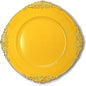 allgala Heavy Quality Round Charger Plates - Chargers for Dinner Plates - Set of Charger Plates for Table Decor - Ideal for Weddings, Thanksgiving Parties & Holidays - Floral Yellow (13-Inch 6-Pack)