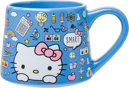 Silver Buffalo Sanrio Hello Kitty Back to School, Tapered Pottery Mug, 14oz | by SilverBuffalo