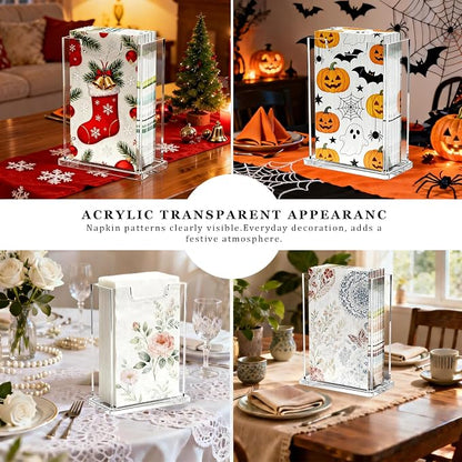 Acrylic Napkin Holder For Table, Vertical Guest Towel Dispenser | Paper Towel - Image 5