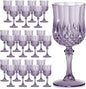 7OZ Plastic Wine Glasses, Reusable Vintage Goblets Unbreakable Drinking Glasses by Unknown