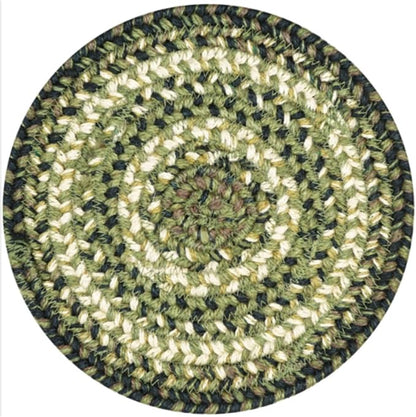 Homespice Pinecone Jute Braided Kitchen Trivets for Hot Dishes, Warm Country Rustic Decor, Set of 6, Green 8" Round Heat Resistant Mat - Rich Colors, Easy to Clean, Durable and Protects Furniture