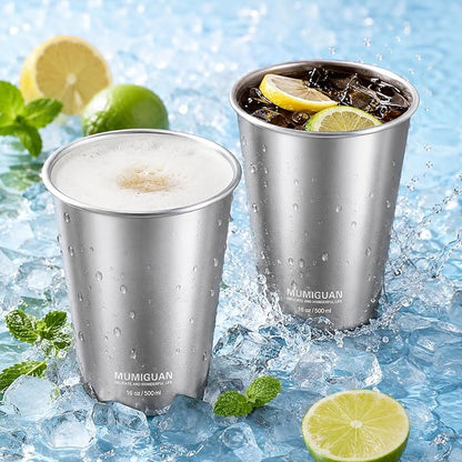 Stainless Steel Pint Cups 16oz/500ml, Stainless Steel Water Tumbler | Camping - Image 4