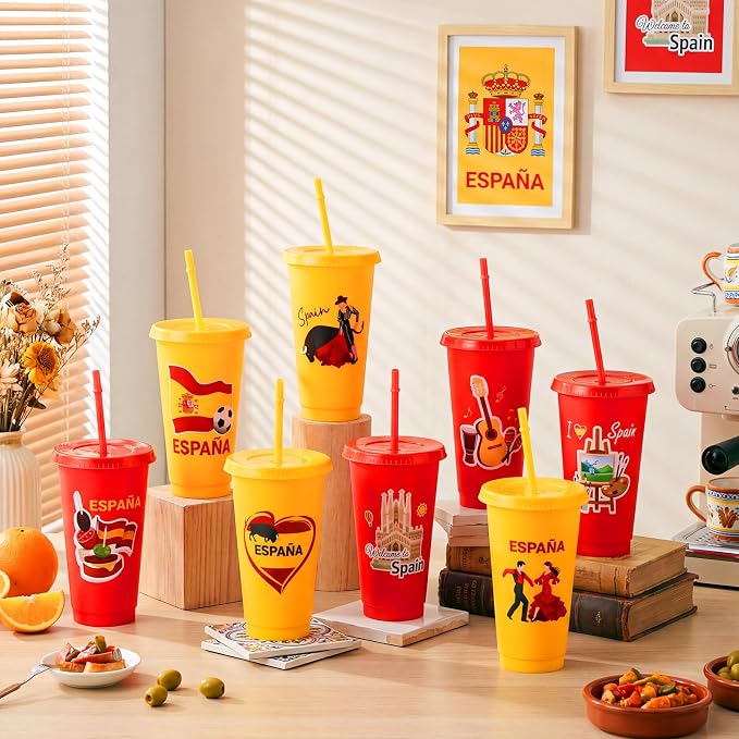 Skylety 24 Pcs Spanish Plastic Tumblers - Image 6