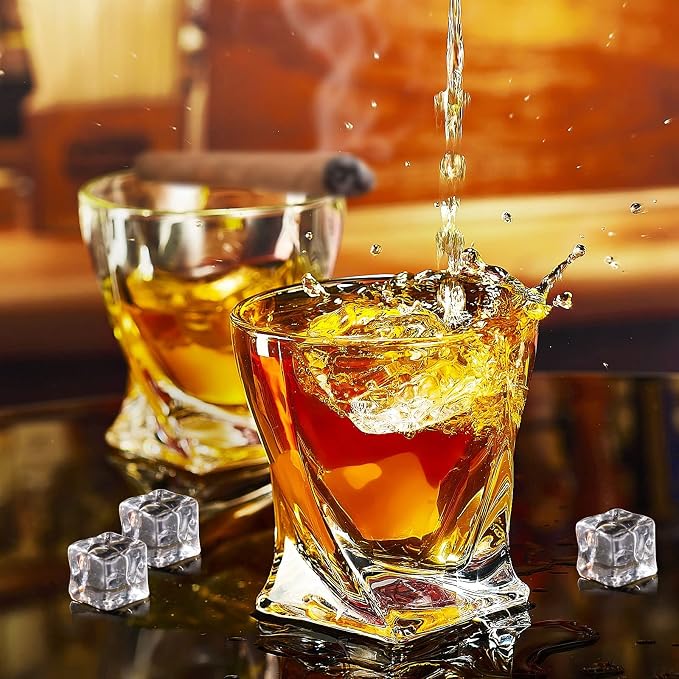 KITNATS Old Fashioned Whiskey Glasses 10 OZ Rocks Glasses Set of 4, Gift Box - Image 3