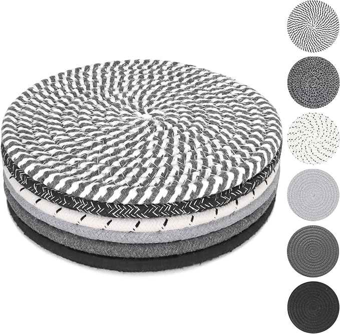 8 Inch Trivets for Hot Dishes, Hot Pots and Pans, Large Coaster for Kitchen by KITLAB