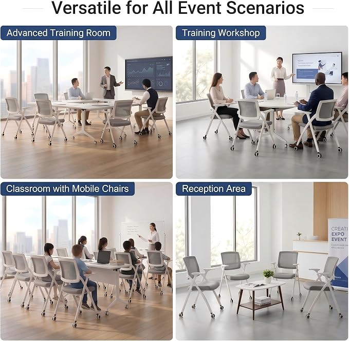 2 Pack Folding Office Chair - Image 4