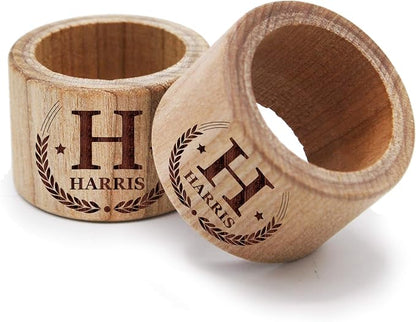 The Wedding Party Store Custom Personalized Wood Napkin Rings by MyPersonalMemories