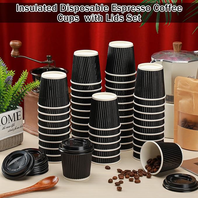 Uiifan 100 Set 4oz Disposable Espresso Cups - Image 4