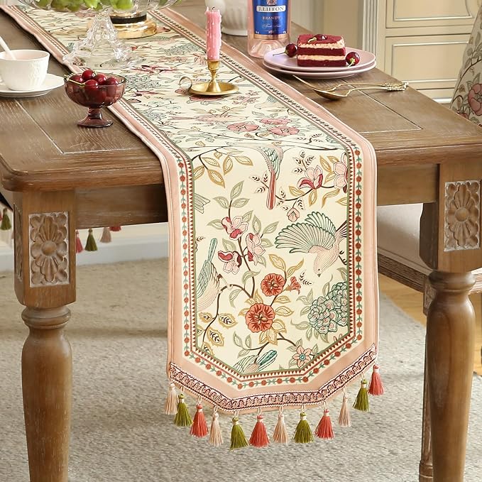 Patdrea Designer Vintage French Velvet Table Runner, Dining Room Living Room - Image 2