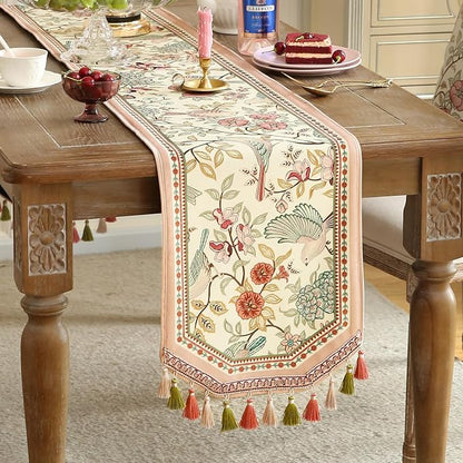 Patdrea Designer Vintage French Velvet Table Runner, Dining Room Living Room - Image 2