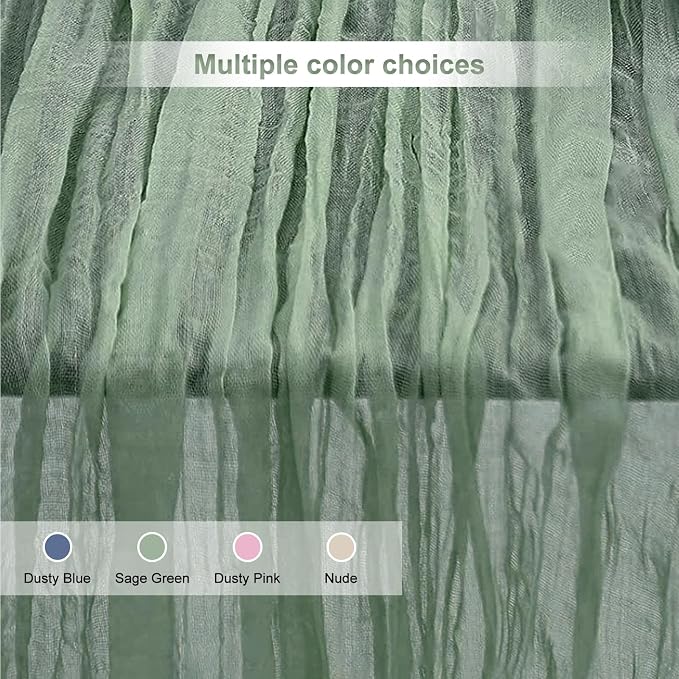 12 Pack Sage Green Cheesecloth Table Runner 35x120 Inch 10Ft Rustic Gauze - Image 5