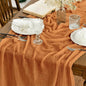 Artoid Mode Boho Cheesecloth Gauze Orange Wedding Table Runner, 120 Inch by ArtoidMode