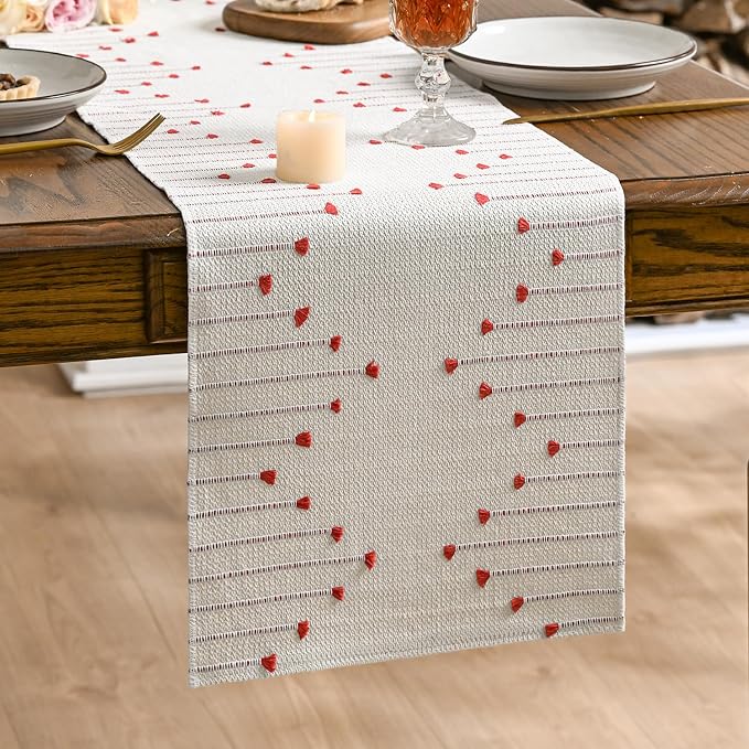 Artoid Mode Red Boho Table Runner by ArtoidMode