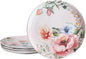 Bico Margret's Garden Dinner Plates Set of 4, 11 Inch Large Ceramic Plates for Pasta, Steak, Stylish Serving Dishes, Microwave and Dishwasher Safe, Gift for Housewarming and Thanksgiving