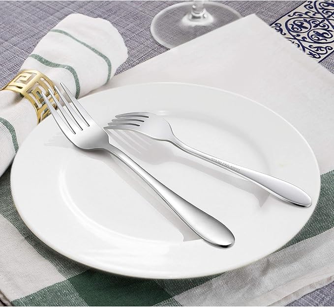 LIANYU Silverware Set 20-Piece, Stainless Steel Flatware Utensils Set Service - Image 5