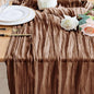 Cheesecloth Table Runner Brown 10FT Boho Gauze Runner by Wokceer