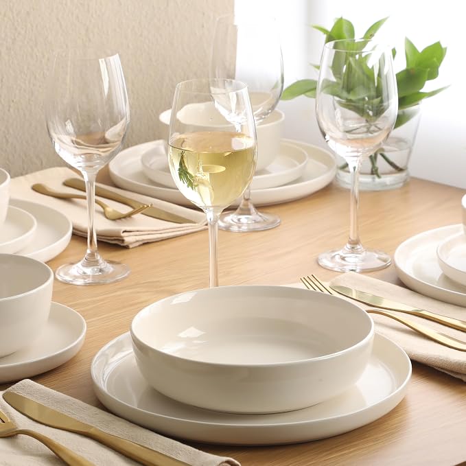 Gibson Home Serenity 16 Piece Modern Porcelain Dinnerware Set - Image 2