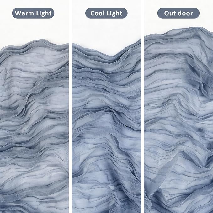 Cheesecloth Table Runner, 120 Inch 10 FT, Dusty Blue | 1 Pack, 35x120 Inches - Image 5