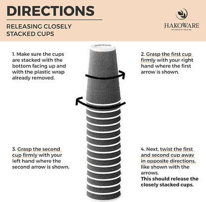 Harvest Pack 16 oz Disposable Coffee Cups, Insulated Ripple Double-Walled Paper - Image 4