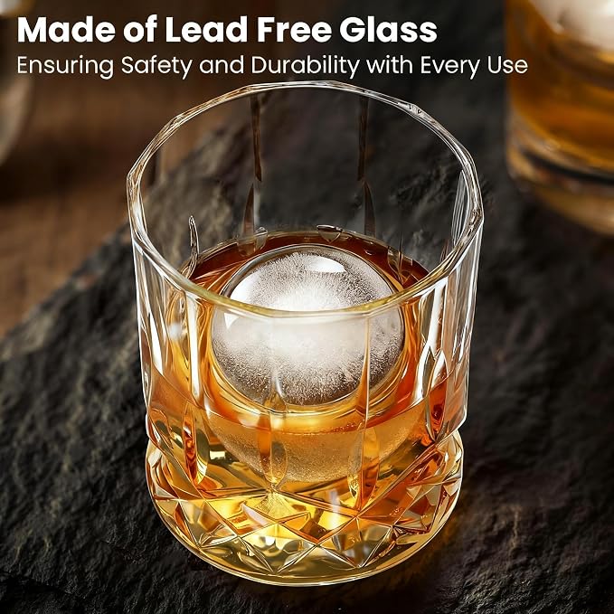 BELLAFORTE Whiskey Glasses, Old Fashioned Glass Set of 8 – 4 Bourbon Glasses + - Image 3