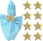 Star Napkin Holders, Durable Aluminum Napkin Rings Set of 8 by ALPHALivingHOME