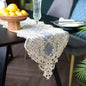 SUTAVIA Lace Table Runner 12"×108" Gold Embroidered Dresser Scarf | Classic by SUTAVIA