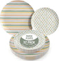 Trendables Heavy Duty Paper Plates Set For 16 Guests - 16 Each Of 8-inch And 10-inch Disposable Plates For Party - Fancy 32 Piece Dinnerware Set For All Occasions | Floral Design, Folk