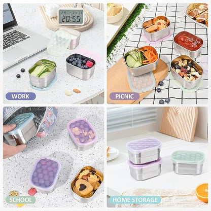 8oz Small Stainless Steel Snack Containers - Image 7