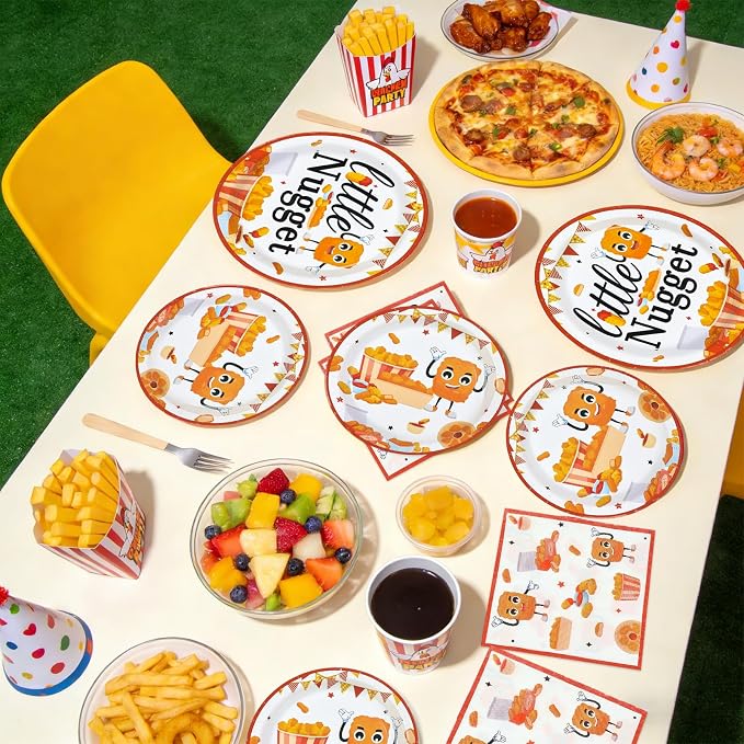 96 Pcs Chicken Nugget Themed Party Decorations, Serves 24 | Chicken Nugget - Image 8