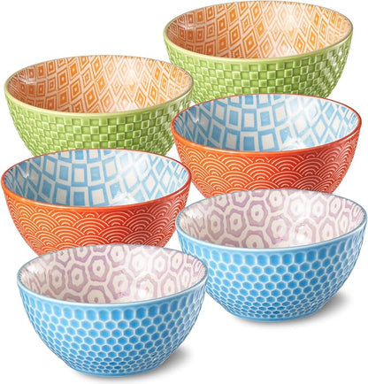 12 Oz Dessert Bowls Set of 6, 4.8" Small Porcelain Ice Cream Bowls Set | by Meideal
