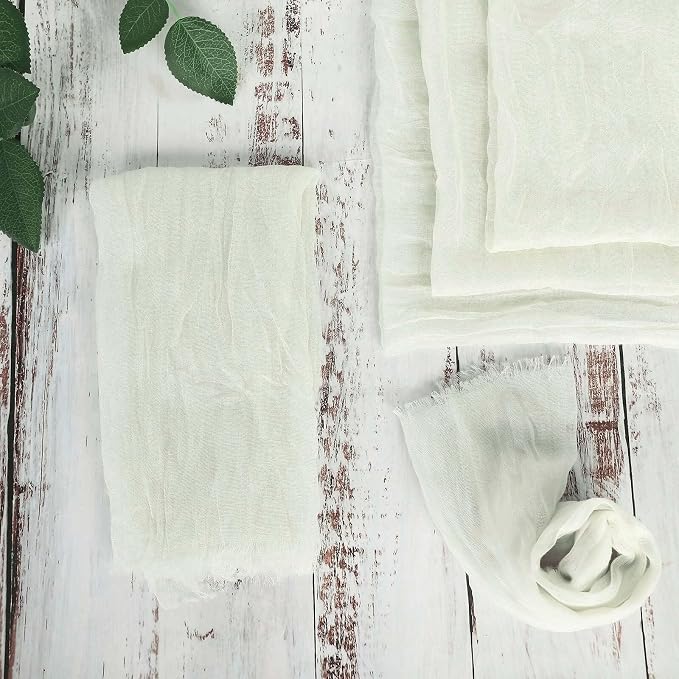 Efavormart 5 Pack 24"x19" Ivory Matte Gauze Cheesecloth Napkins, Classic Cotton - Image 9
