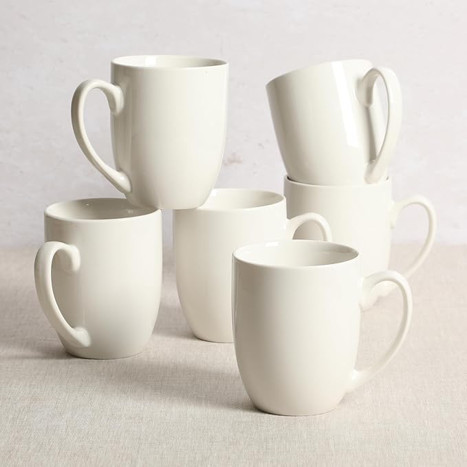 Gibson Home Great Essentials 16 Ounce Porcelain Coffee Mugs - Image 2