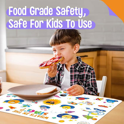 6 Pack Placemats for Kids, Non-Slip Washable, Reusable Placemat - Image 7