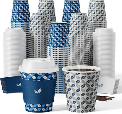 JOLLY CHEF 100 Pack 10 oz Paper Coffee Cups by JOLLYCHEF
