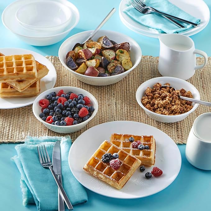 Corelle Vitrelle 6-Piece Soup/Cereal Bowl Set Triple Layer Glass and Chip - Image 2