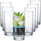 Zulay Kitchen Plastic Drinking Glasses – 16oz Acrylic Shatterproof Water Cups by ZulayKitchen